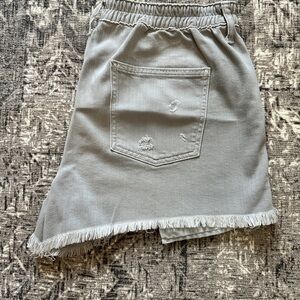 Aerie American Eagle Gray Frayed Hem Shorts